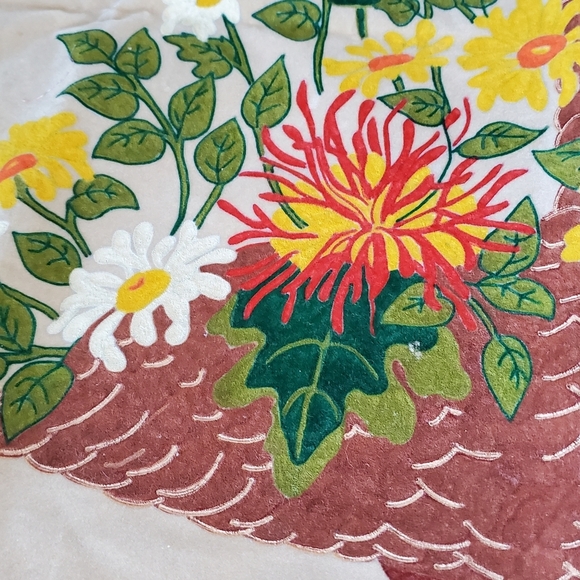 Vintage Hand Painted Floral Basket Painting - Picture 5 of 7